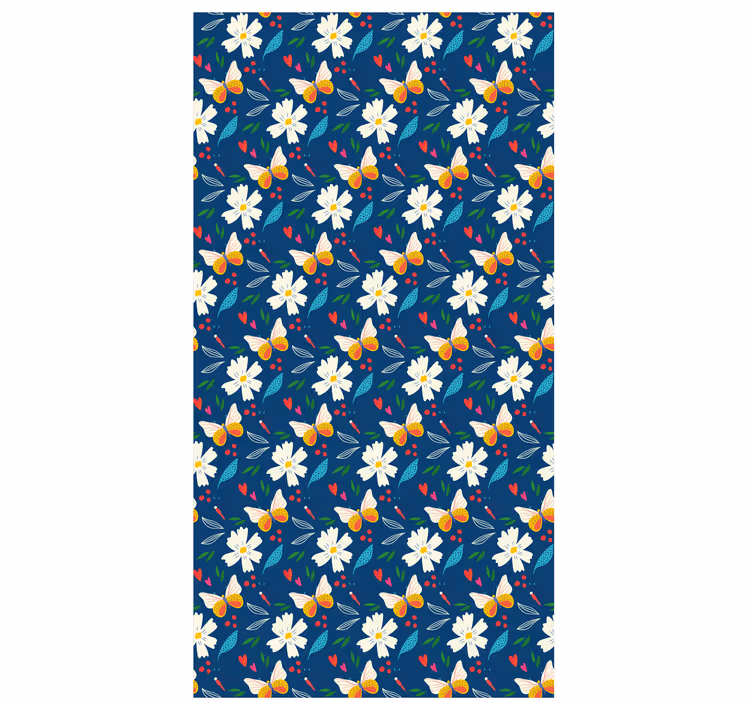Floral Pattern Design flower roller blind - TenStickers