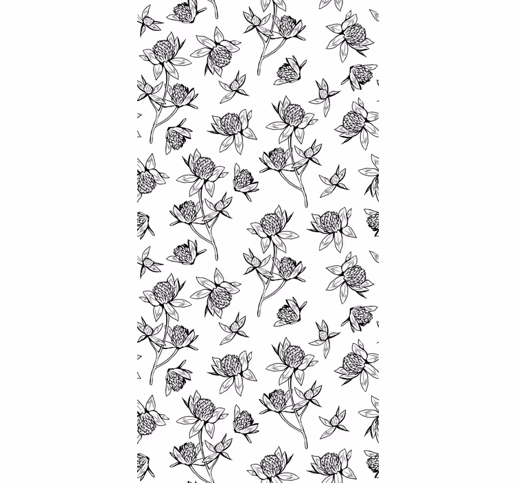 Botanical Motif Creation flower roller blind - TenStickers