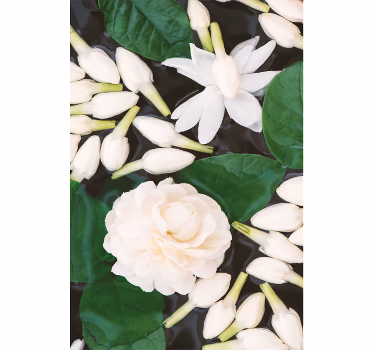 Graceful Blossom Composition flower roller blind - TenStickers