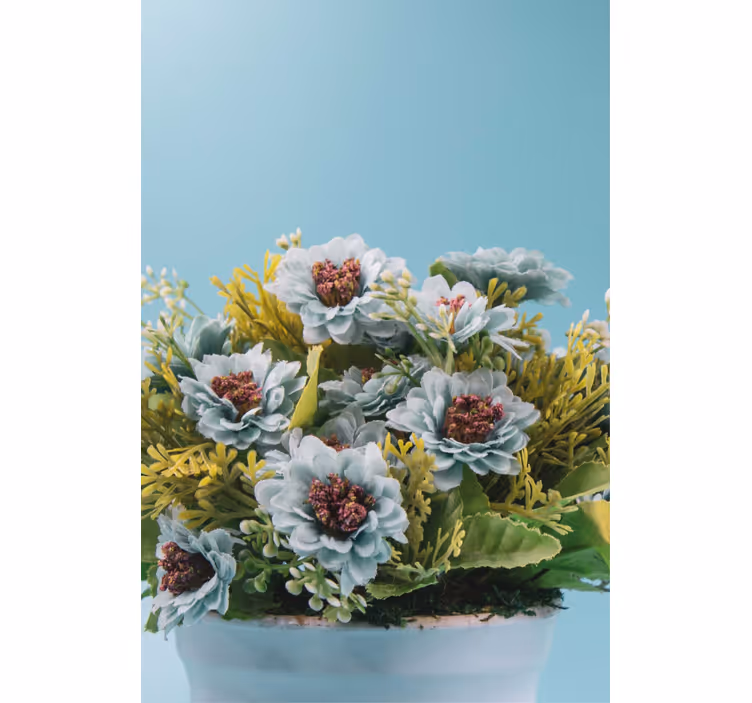 Baby blue flowers Flower blind - TenStickers