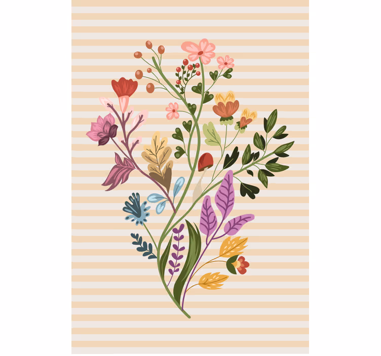 Floral Arrangement flower roller blind - TenStickers