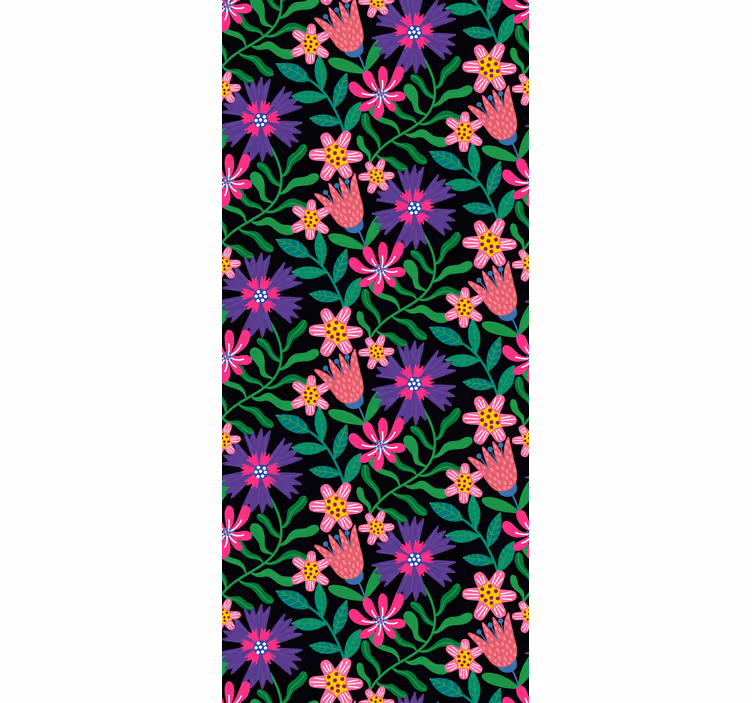 Floral Harmony Design flower roller blind - TenStickers