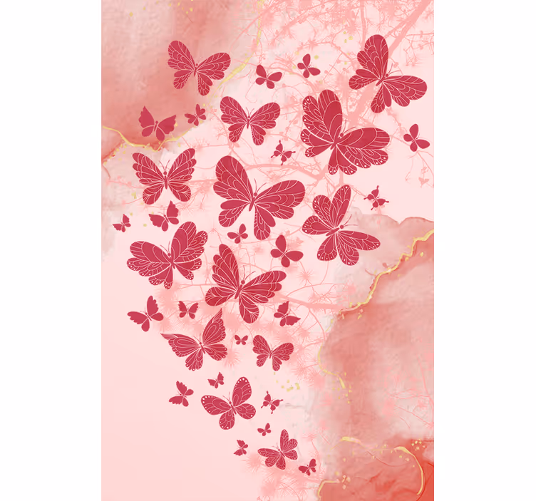 Elegant pink butterflies Butterfly blind - TenStickers