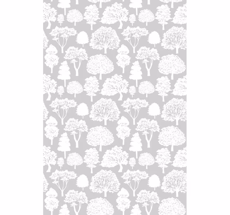 Grey and white silhouettes tree roller blind - TenStickers