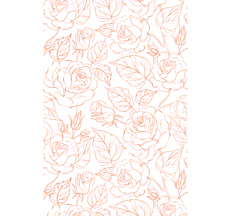 Delicate rose patterns roller blind for living room - TenStickers