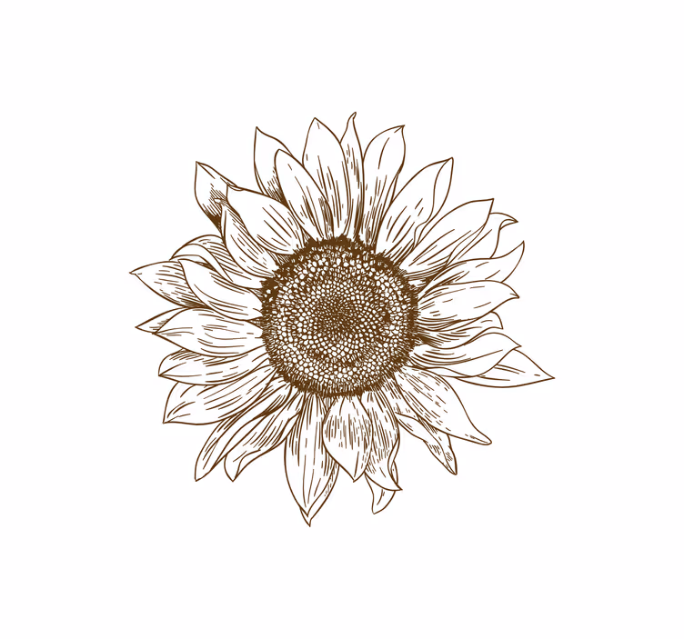 Sunflower Design flower roller blind - TenStickers