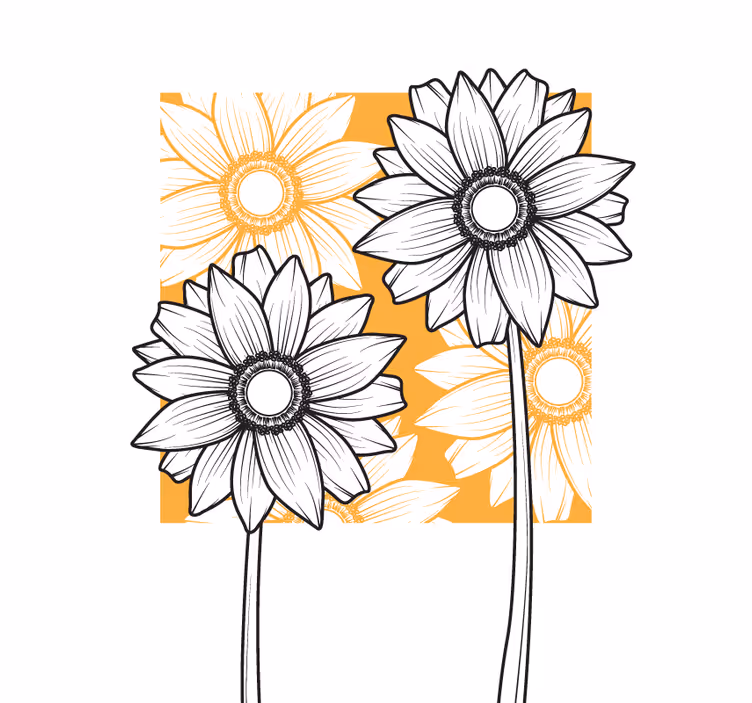 Lush flower pattern flower roller blind - TenStickers