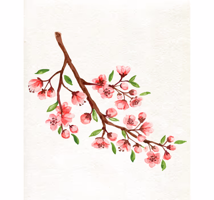 Cherry Blossom Branch flower roller blind - TenStickers