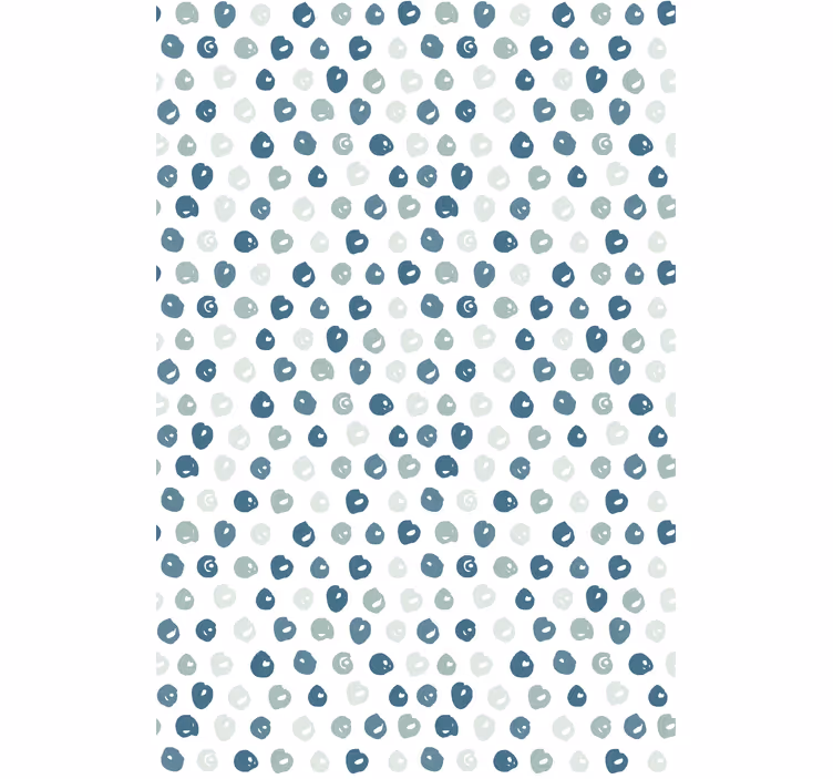 Blue painted dots roller blind for living room - TenStickers