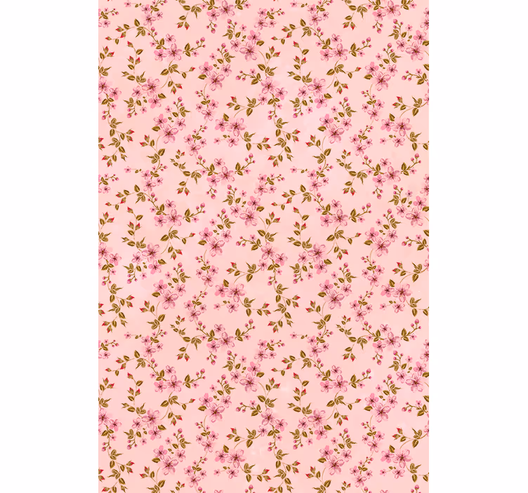 Pink elegant pattern flower roller blind - TenStickers
