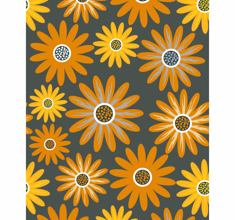 Cheerful Floral Arrangement flower roller blind - TenStickers