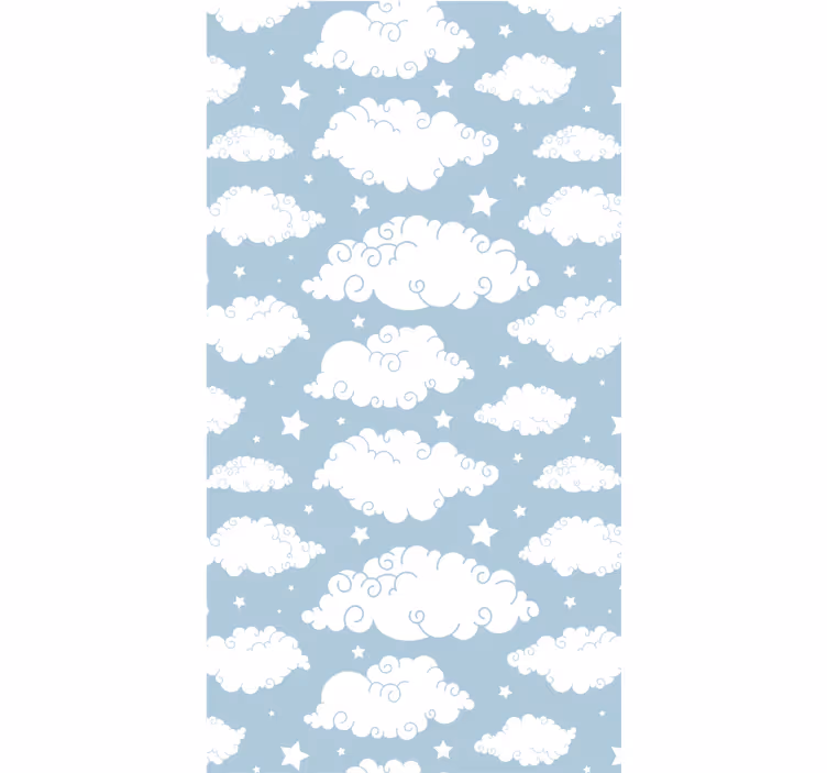 Clouds roller blind fluffy white clouds - TenStickers