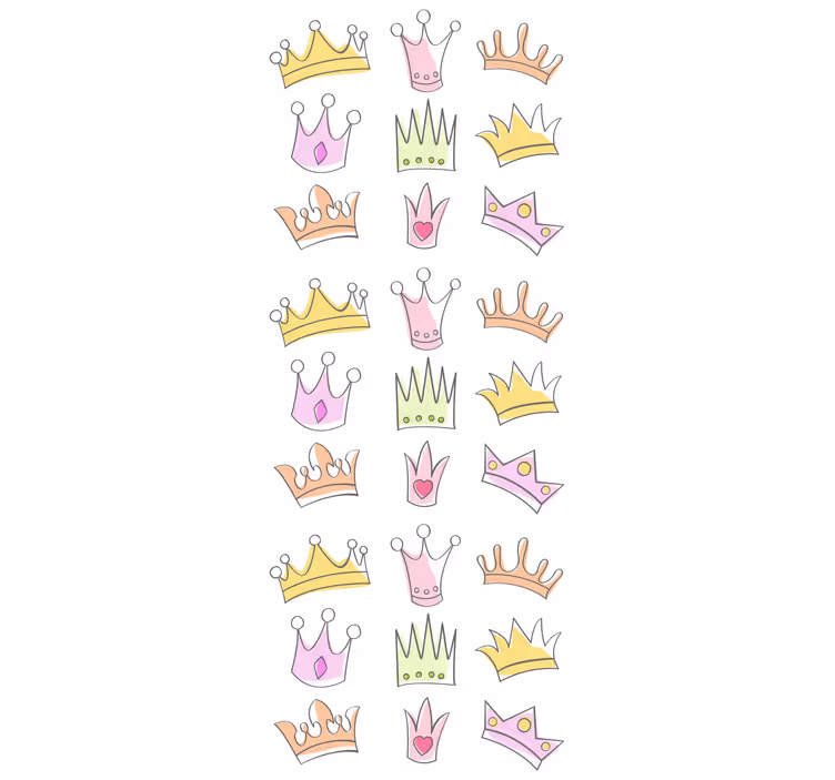 Crown pattern motif kids roller blind - TenStickers