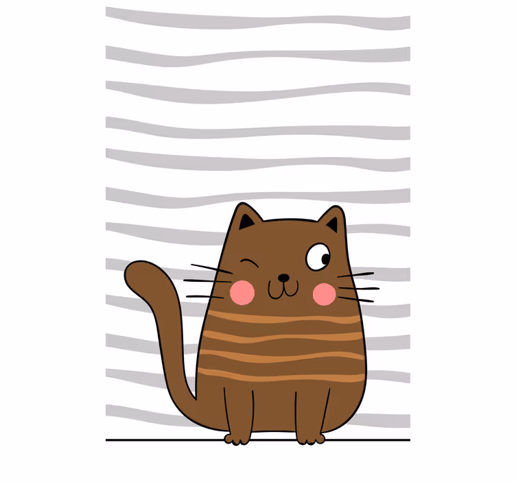 Charming Cartoon Cat animal roller blind - TenStickers