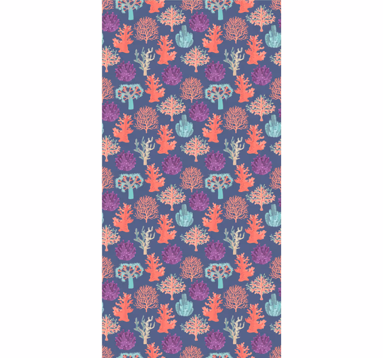 Colorful Coral Patterns flower roller blind - TenStickers