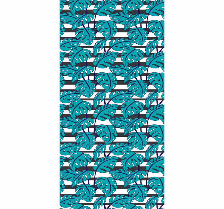 Lush leaf patterns flower roller blind - TenStickers