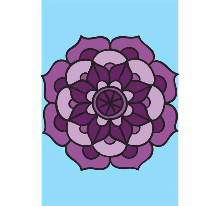 Intricate Purple Flower floral roller blind - TenStickers