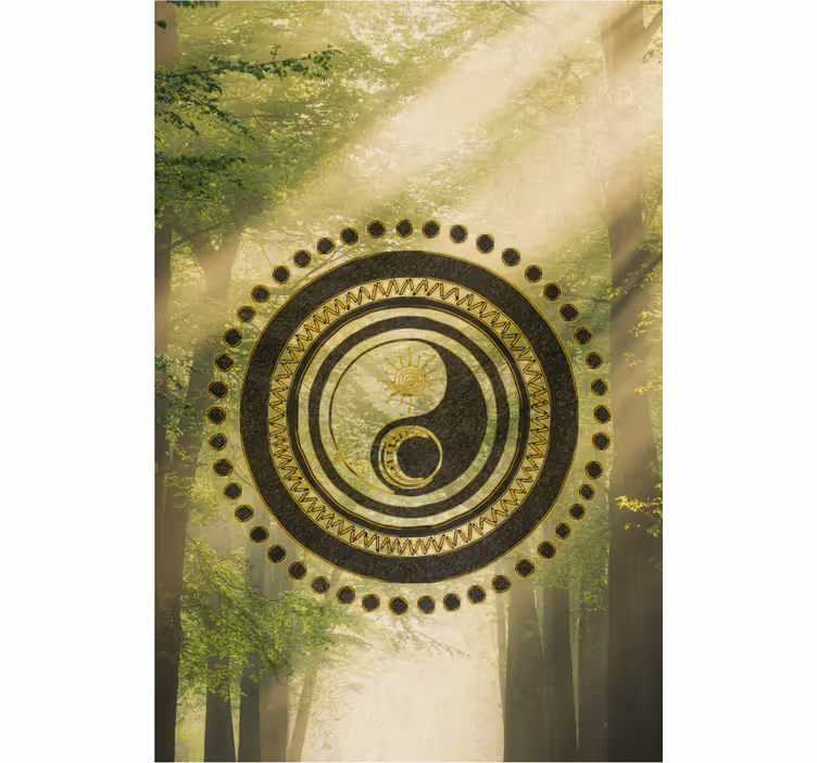 Peaceful zen sign forest Master bedroom blind - TenStickers