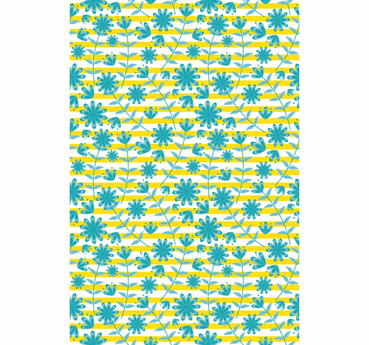 Bright stripe pattern flower roller blind - TenStickers