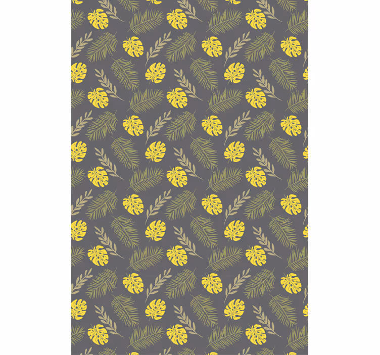 Tropical Leaf Pattern flower roller blind - TenStickers