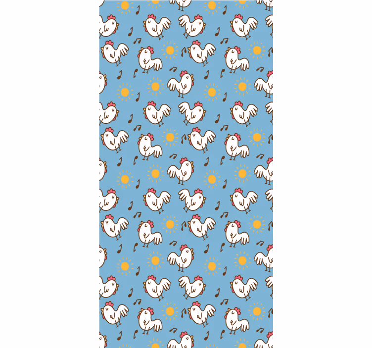 Chicken and sun pattern animal roller blind - TenStickers