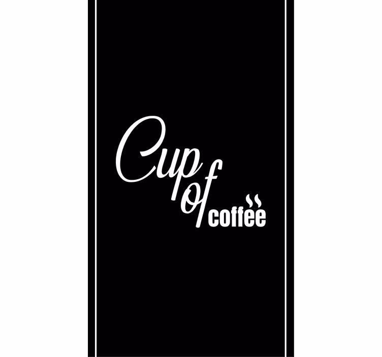 Cup of coffee roller blind for kitchen window - TenStickers