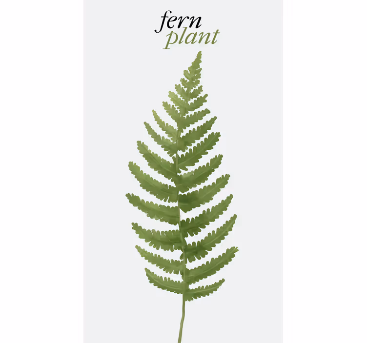 Fern green plant flower roller blind - TenStickers
