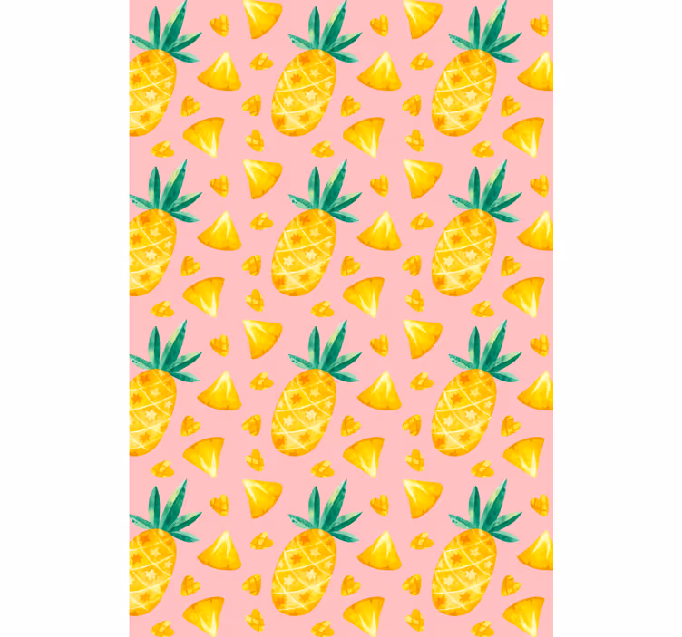 Pineapple Pattern Delight fruit roller blind - TenStickers