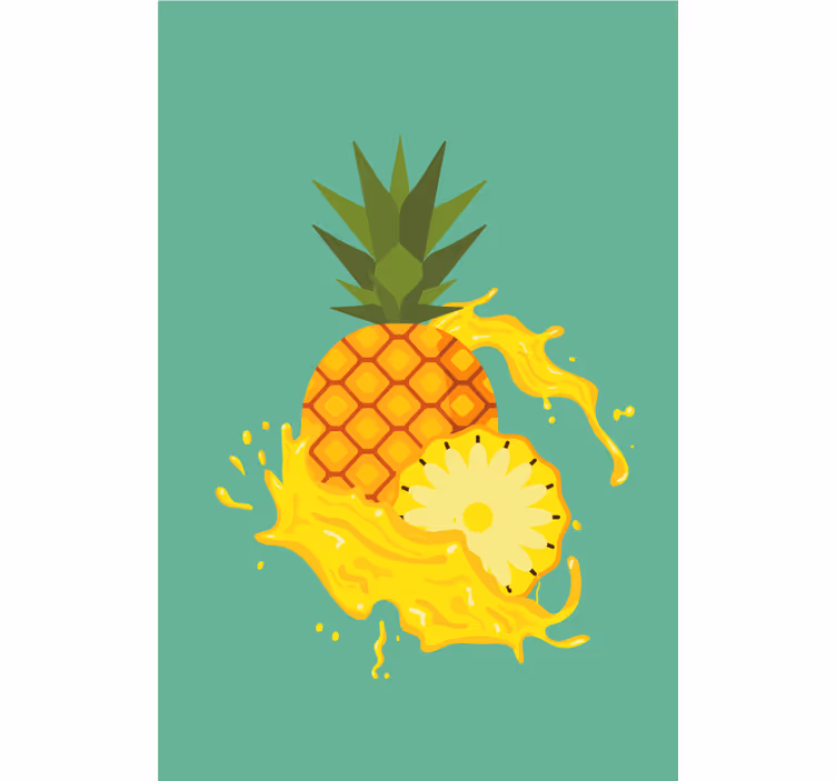 Pineapple Splash fruit roller blind - TenStickers