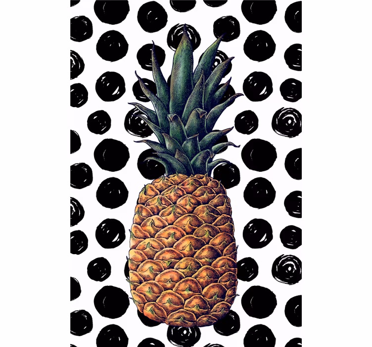 Pineapple with Dots fruit roller blind - TenStickers