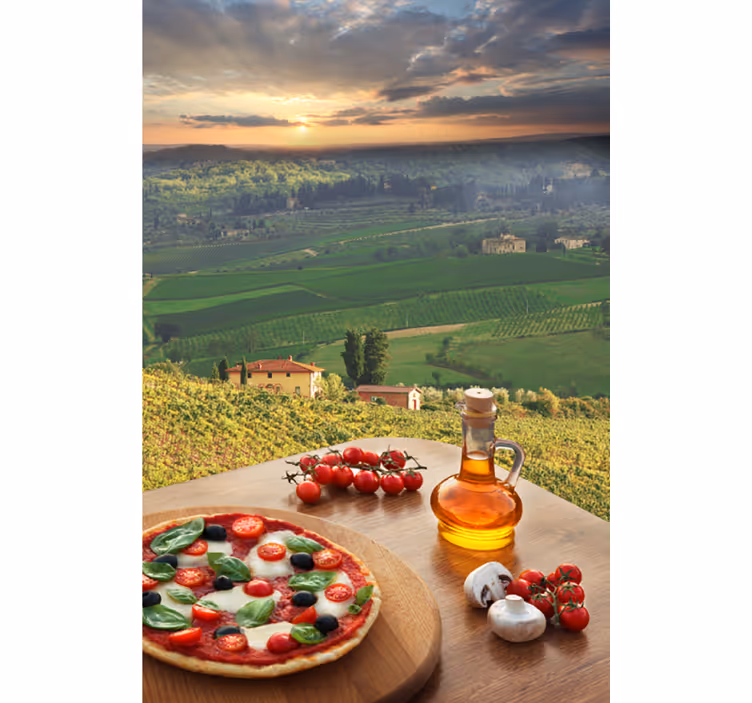 Italian Culinary Landscape fruit roller blind - TenStickers