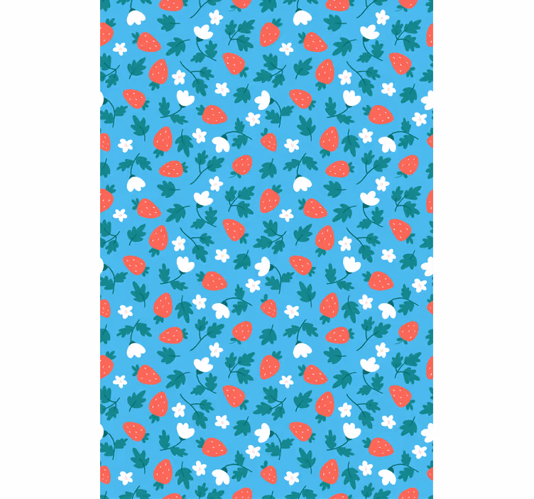 Fresh strawberry pattern fruit roller blind - TenStickers