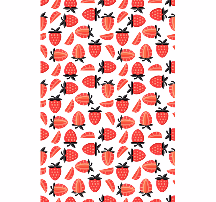 Strawberry Slice Pattern fruit roller blind - TenStickers