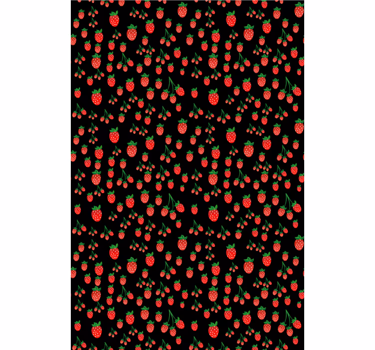 Vibrant Strawberry Patterns fruit roller blind - TenStickers