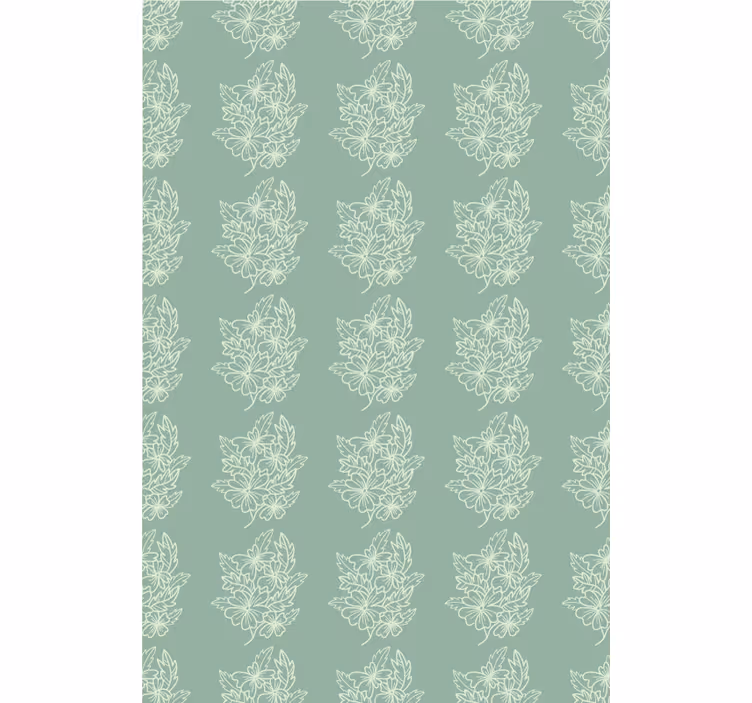 Flower roller blind with floral leaf design - TenStickers