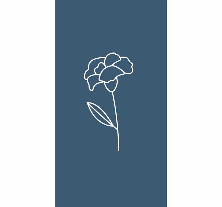 Single outline flower roller blind - TenStickers