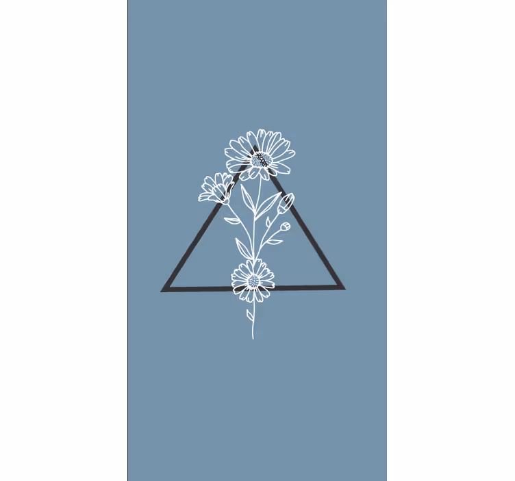 Elegant triangle motif flower roller blind - TenStickers