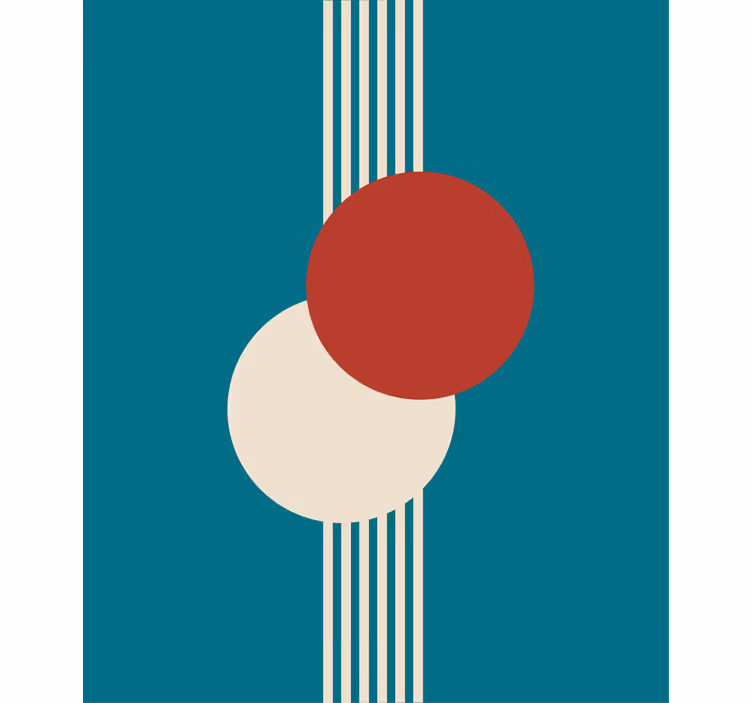 Geometric circle composition modern roller blind - TenStickers
