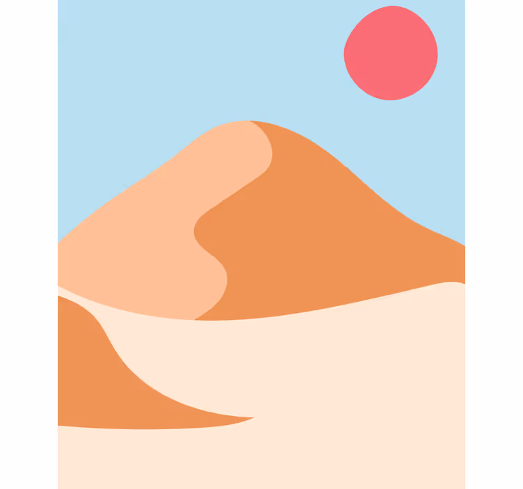 Desert landscape original roller blind - TenStickers