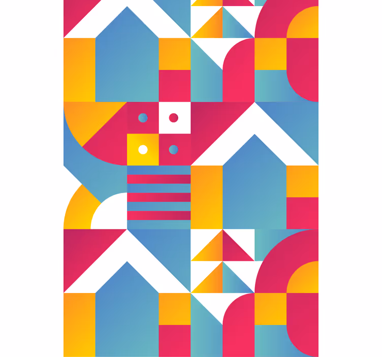 Geometric Urban Patterns modern roller blind - TenStickers
