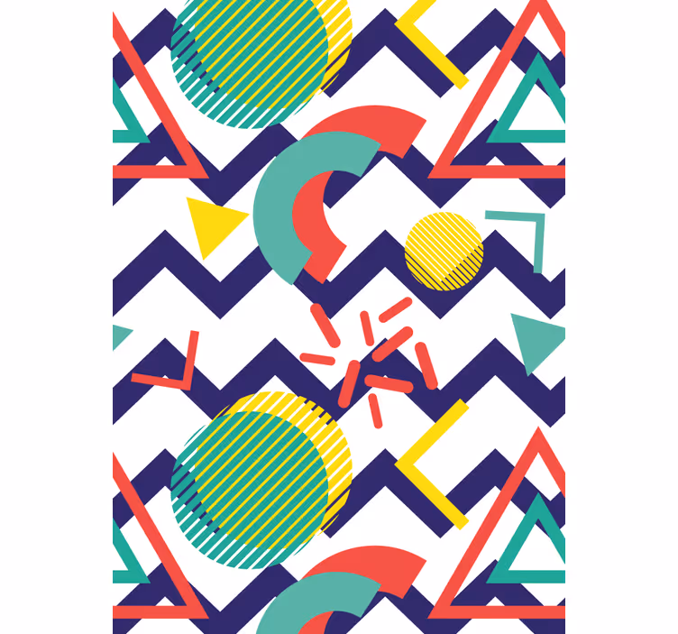 Abstract fun figures modern roller blind - TenStickers