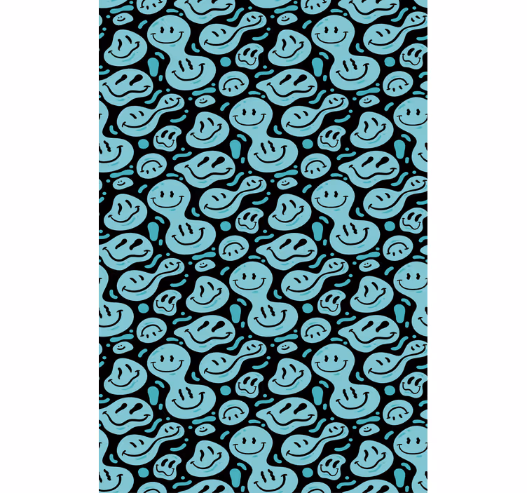 Smiling Blob Patterns fun roller blind - TenStickers