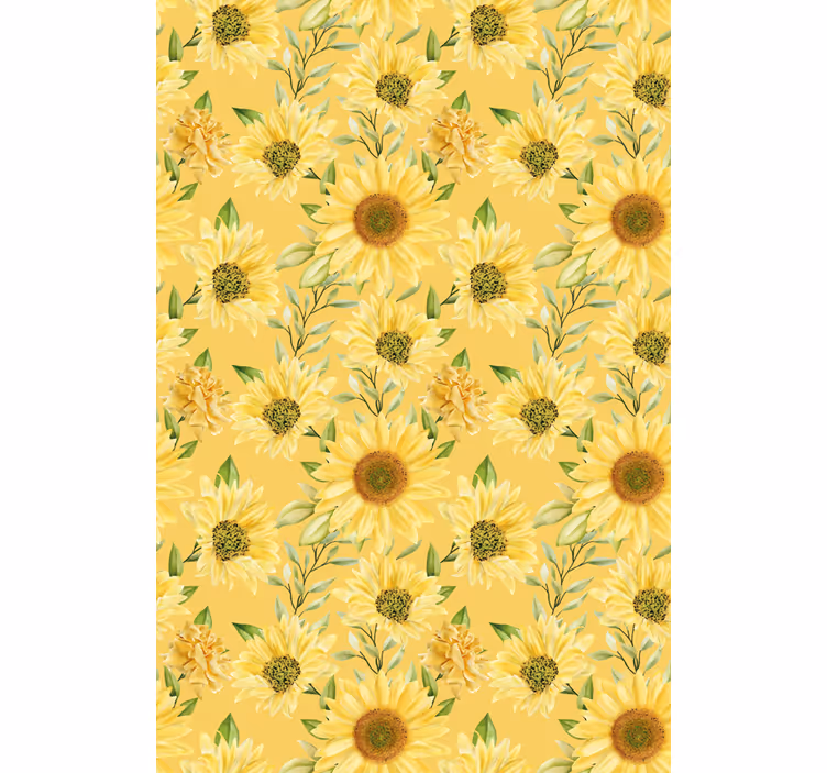 Sunflower garden pattern flower roller blind - TenStickers