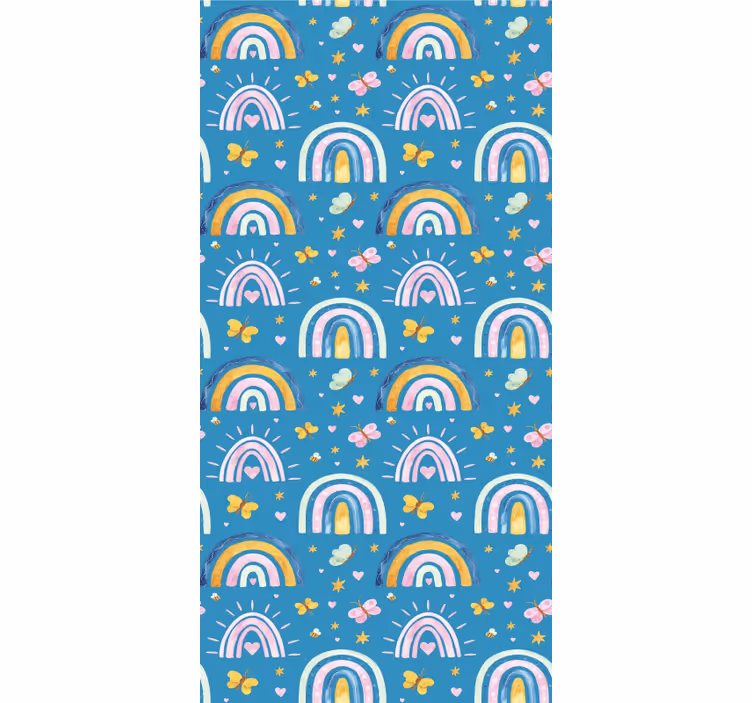 Rainbow butterflies design kids roller blind - TenStickers