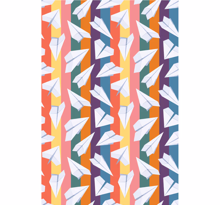 Paper Airplanes Flight fun roller blind - TenStickers