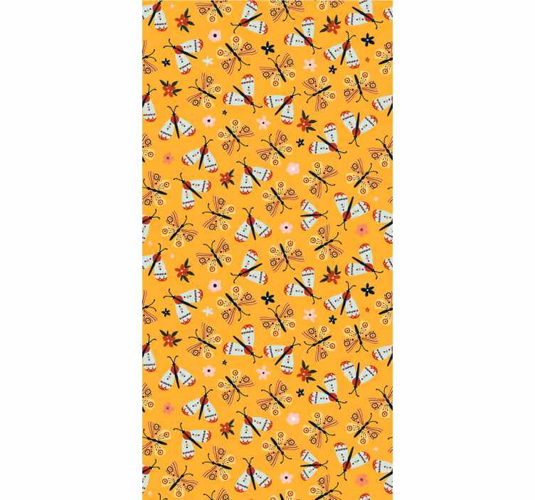 Yello traditional design butterfly roller blind - TenStickers