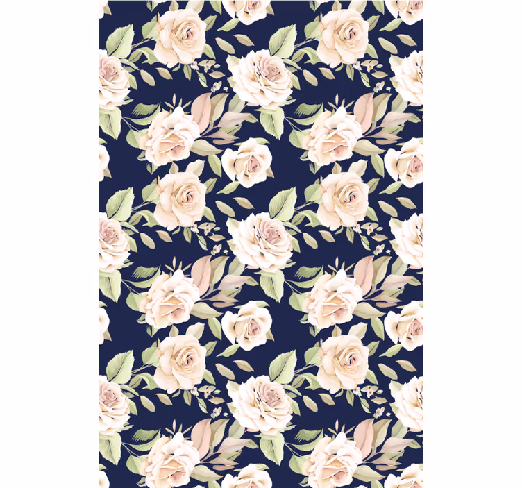 Floral Rose Pattern flower roller blind - TenStickers