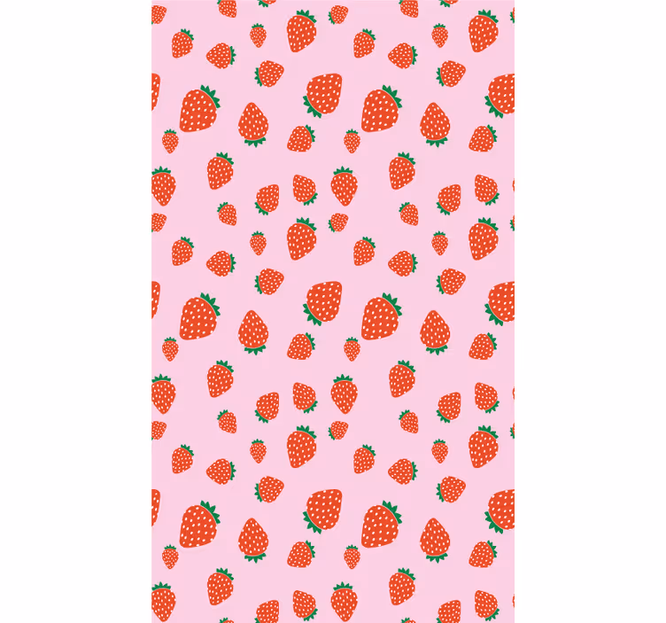 Strawberry Pattern Delight fruit roller blind - TenStickers