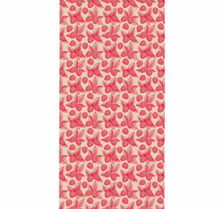Raspberry Leaf Pattern fruit roller blind - TenStickers
