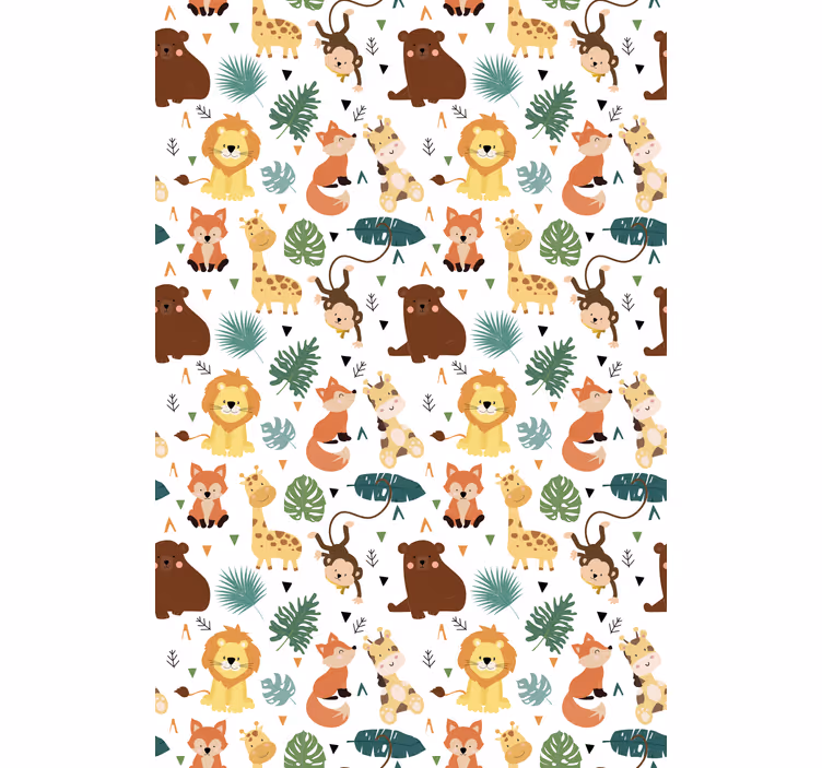 Cute Safari Creatures animal roller blind - TenStickers